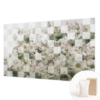Premium fotobehang met lotuspatronen