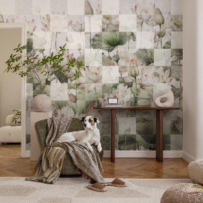 Premium fotobehang Lotuspatronen