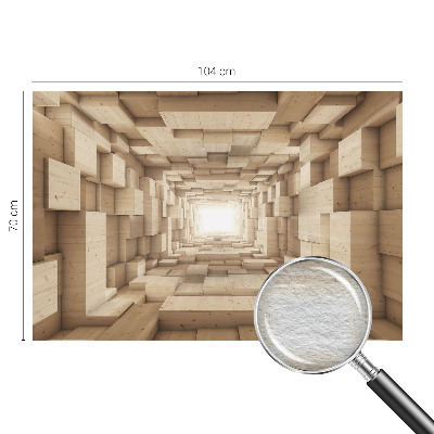 Sfeervol fotobehang met een houten tunnelprint