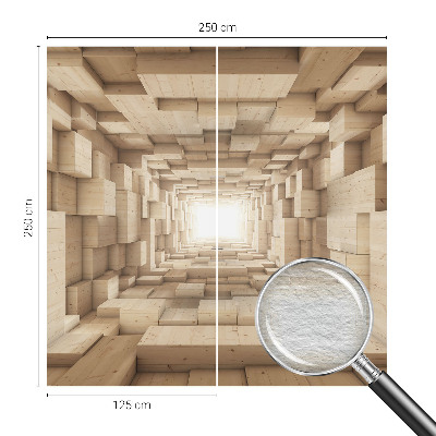 Sfeervol fotobehang met een houten tunnelprint