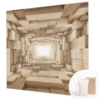 Sfeervol fotobehang Houten tunnel
