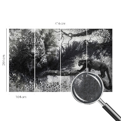 Kwalitatief fotobehang met een abstract luipaardmotief