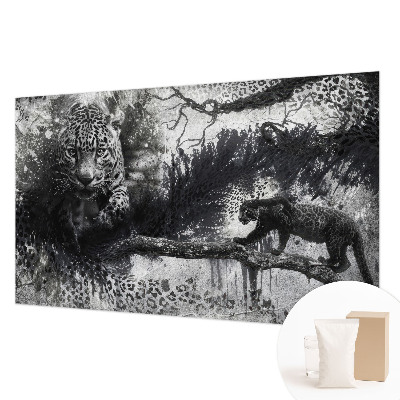 Kwalitatief fotobehang met een abstract luipaardmotief