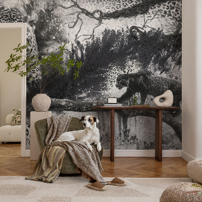 Kwalitatief fotobehang met een abstract luipaardmotief