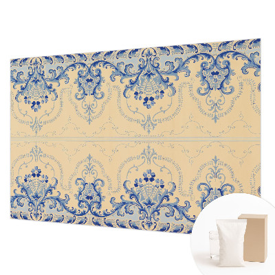 Uniek fotobehang met blauwe ornamenten