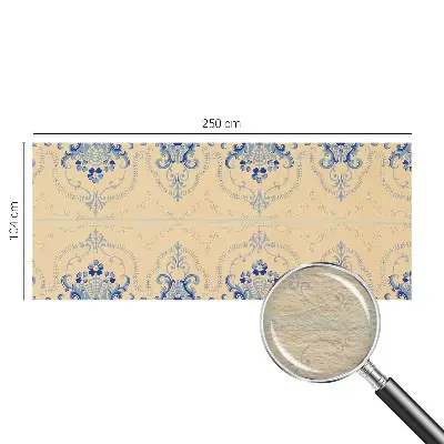 Uniek fotobehang met blauwe ornamenten