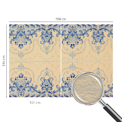 Uniek fotobehang Blauwe ornamenten