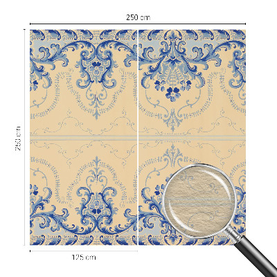 Uniek fotobehang Blauwe ornamenten