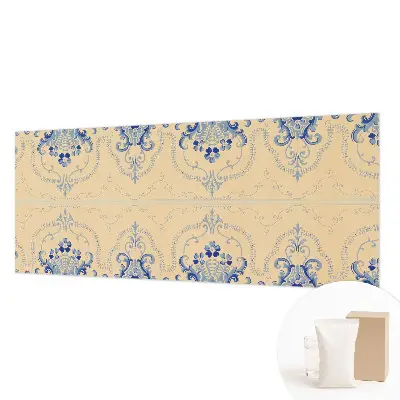 Uniek fotobehang met blauwe ornamenten