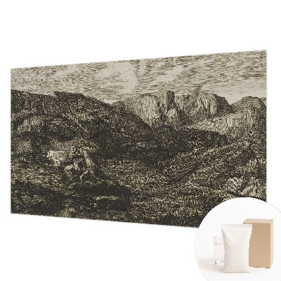Groot fotobehang Bergtocht