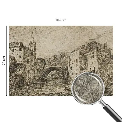 Vlies fotobehang met een stadspanorama