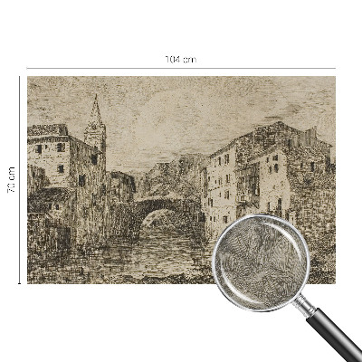 Vlies fotobehang Stadspanorama