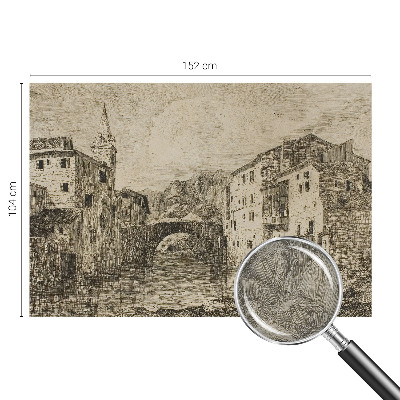 Vlies fotobehang Stadspanorama