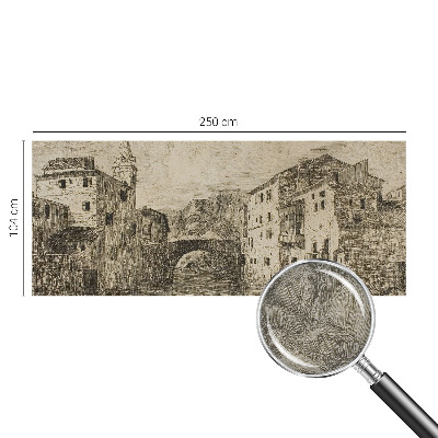 Vlies fotobehang Stadspanorama