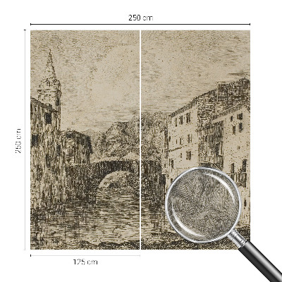 Vlies fotobehang Stadspanorama