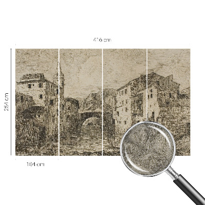 Vlies fotobehang Stadspanorama