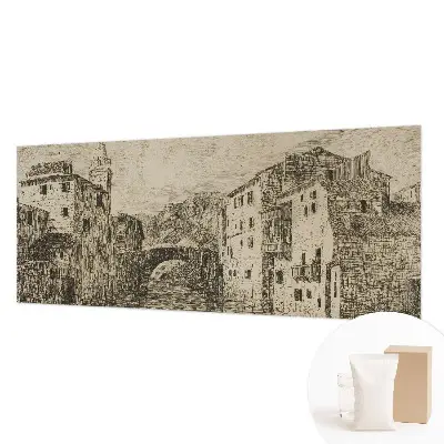 Vlies fotobehang met een stadspanorama