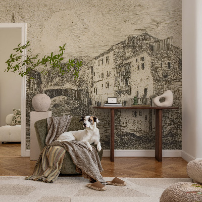 Vlies fotobehang Stadspanorama