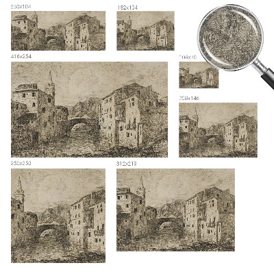 Vlies fotobehang Stadspanorama