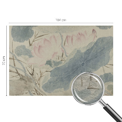 Vliesbehang fotobehang Lotusbladeren