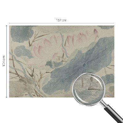 Vliesbehang fotobehang Lotusbladeren