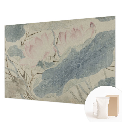 Vliesbehang fotobehang Lotusbladeren