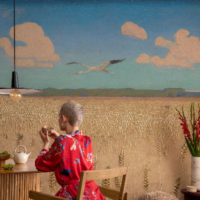 Vliesbehang fotobehang woonkamer Tarweveld