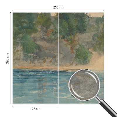 Vlies fotobehang op maat Tropische kust