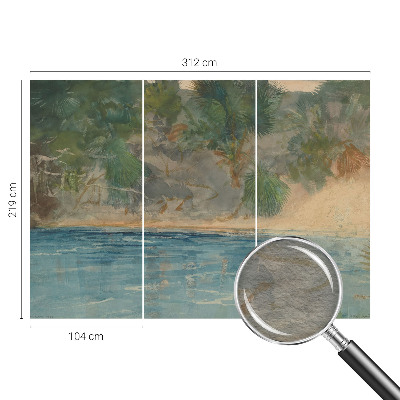 Vlies fotobehang op maat Tropische kust