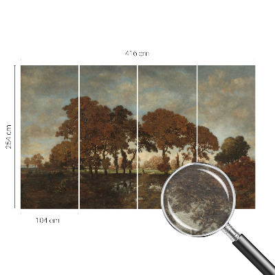 Muur behang Idyllisch landschap