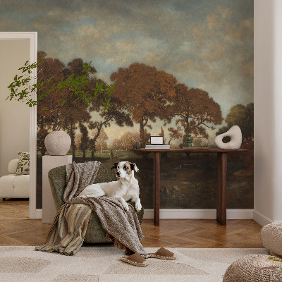 Muur behang Idyllisch landschap