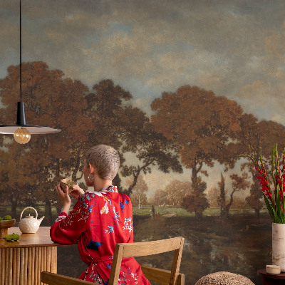 Muur behang Idyllisch landschap