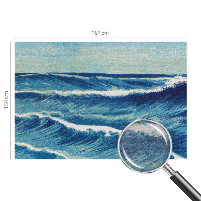 Behang met print met motief van zeegolven