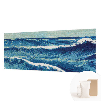 Behang met print met motief van zeegolven