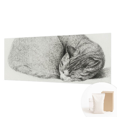 Fotobehang op maat opgerolde kat