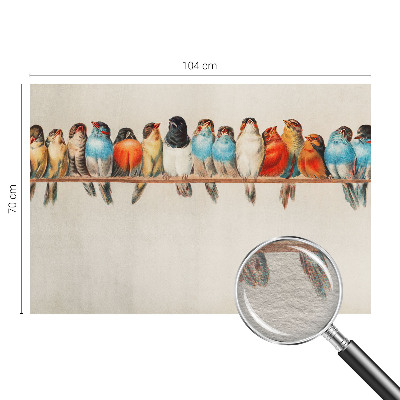 Foto behang op maat met een afbeelding van vogels op een tak