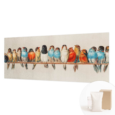 Foto behang op maat met een afbeelding van vogels op een tak