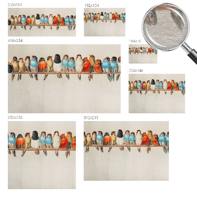 Foto behang op maat Vogels op een tak