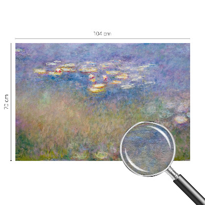 Naadloos fotobehang met een motief van waterlelies