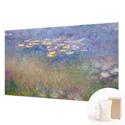 Naadloos fotobehang met een motief van waterlelies