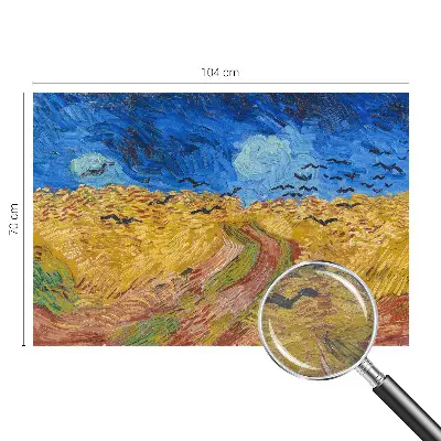 Fotobehang woonkamer met een veldlandschap als motief