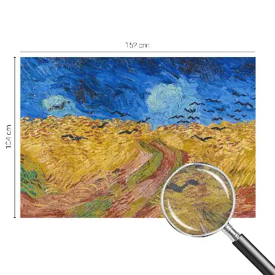 Fotobehang woonkamer met een veldlandschap als motief