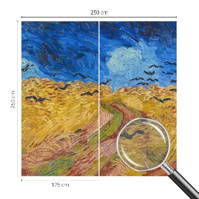 Fotobehang woonkamer met een veldlandschap als motief