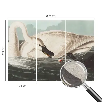 Fotobehang slaapkamer met een rustige natuurrijke print die een harmonieuze sfeer creëert