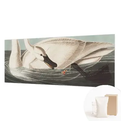Fotobehang slaapkamer met een rustige natuurrijke print die een harmonieuze sfeer creëert