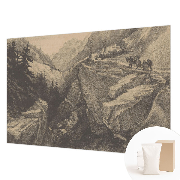 Luxe fotobehang met een schilderachtig berglandschap