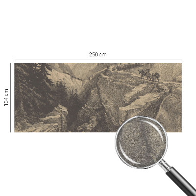Luxe fotobehang met een schilderachtig berglandschap