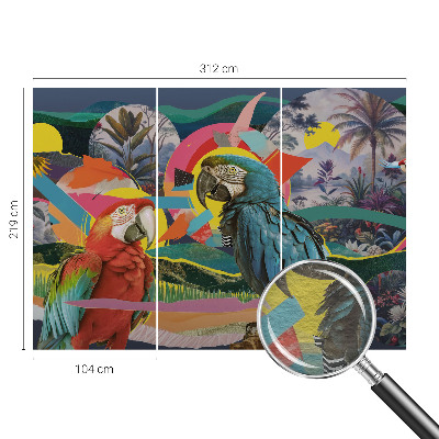 Premium fotobehang met een exotisch vogelsdesign