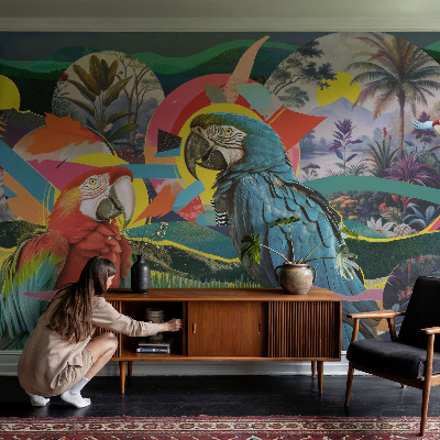 Premium fotobehang Exotische vogels