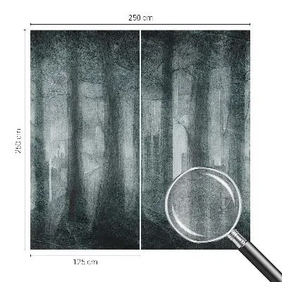 Hoogwaardig fotobehang met een mysterieus bosmotief